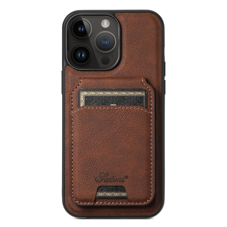 Suteni H16 Litchi Texture Leather Detachable Wallet Back Phone Case