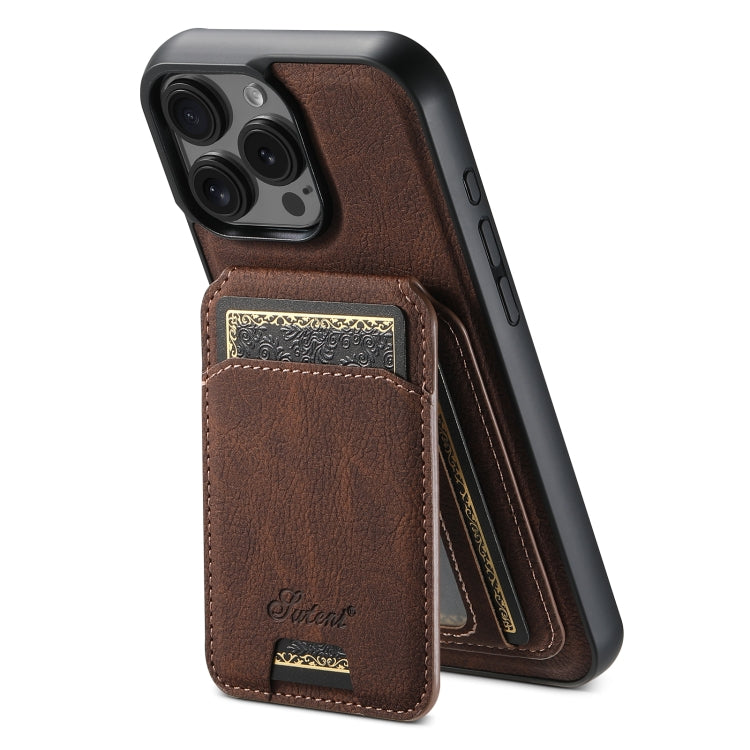 Suteni H16 Litchi Texture Leather Detachable Wallet Back Phone Case