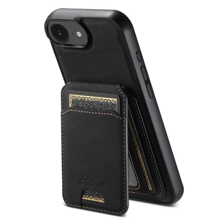 Suteni H16 Litchi Texture Leather Detachable Wallet Back Phone Case