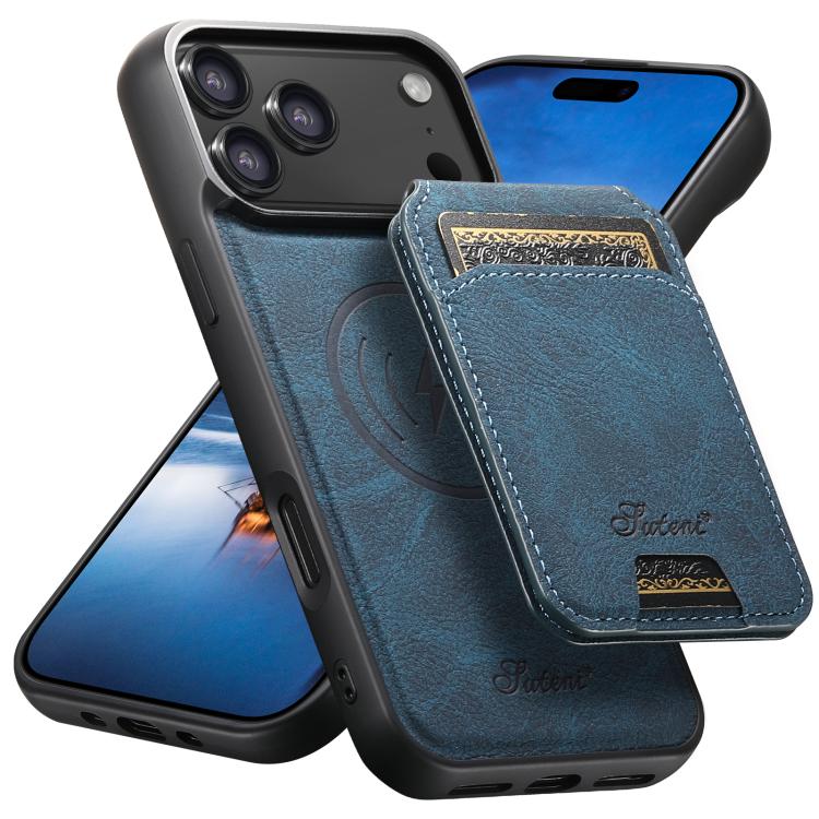 Suteni H16 Litchi Texture Leather Detachable Wallet Back Phone Case