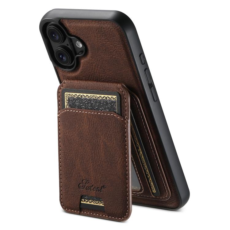 Suteni H16 Litchi Texture Leather Detachable Wallet Back Phone Case