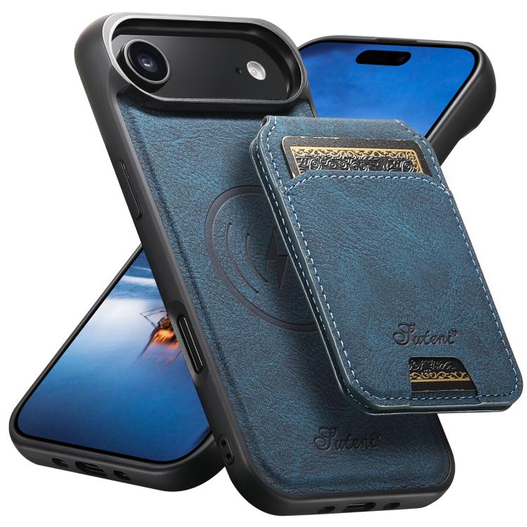 Suteni H16 Litchi Texture Leather Detachable Wallet Back Phone Case