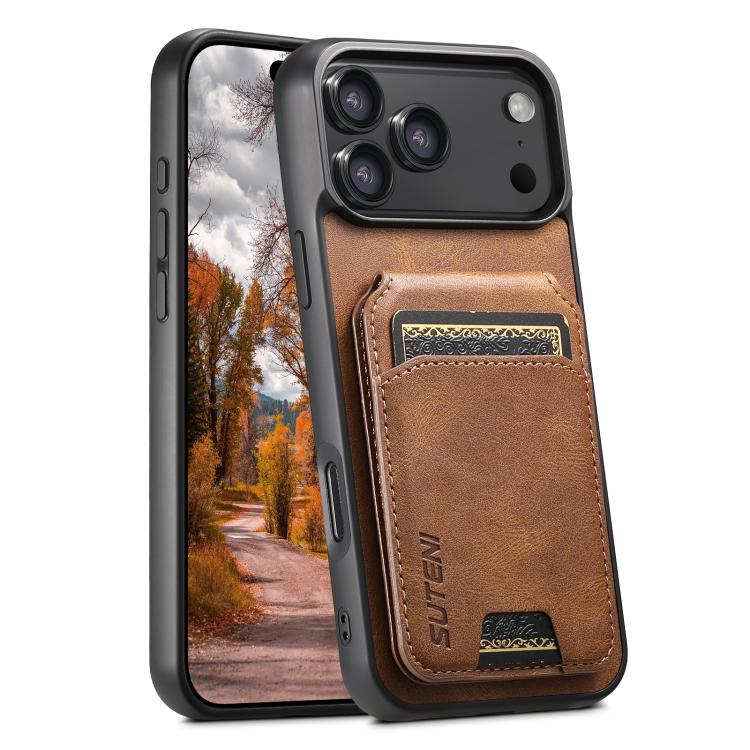 Suteni H02 Leather Wallet Stand Back Phone Case