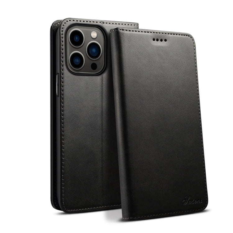 Suteni Calf Texture Horizontal Flip Leather Phone Case