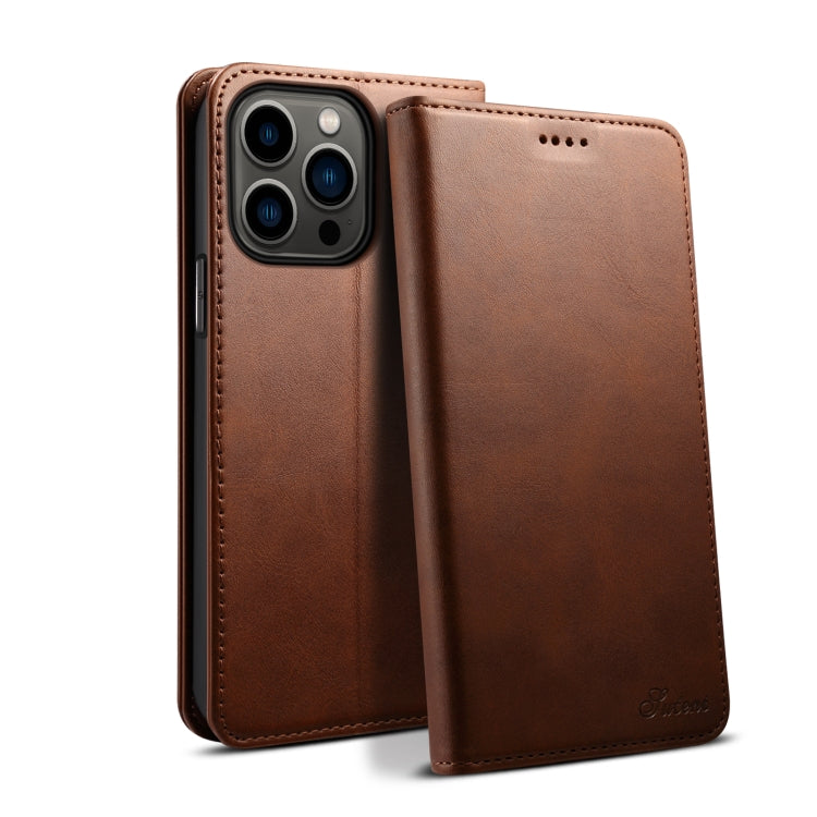 Suteni Calf Texture Horizontal Flip Leather Phone Case