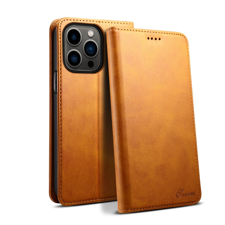Suteni Calf Texture Horizontal Flip Leather Phone Case