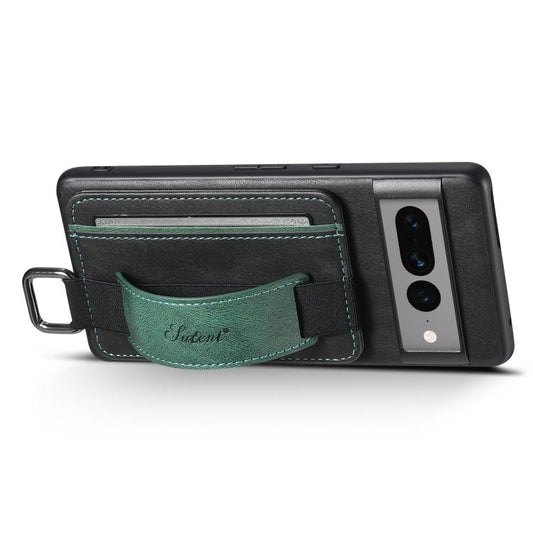 Suteni H13 Card Wallet Wrist Strap Holder PU Phone Case, For Googel Pixel 11 Pro XL, For Googel Pixel 11, For Googel Pixel 11 Pro, For Googel Pixel 10 Pro XL, For Googel Pixel 10 Pro, For Googel Pixel 10, For Google Pixel 9 Pro XL, For Googel Pixel 9 P...