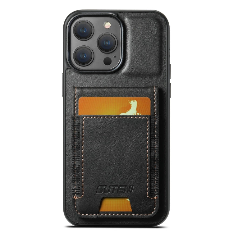 Suteni H03 Oil Wax Leather Wallet Stand Back Phone Case