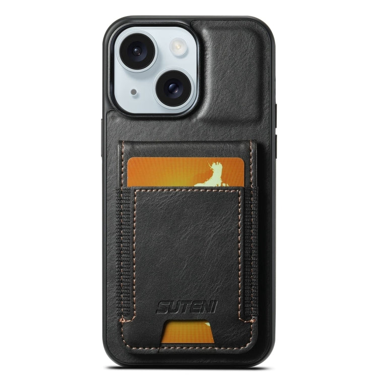 Suteni H03 Oil Wax Leather Wallet Stand Back Phone Case