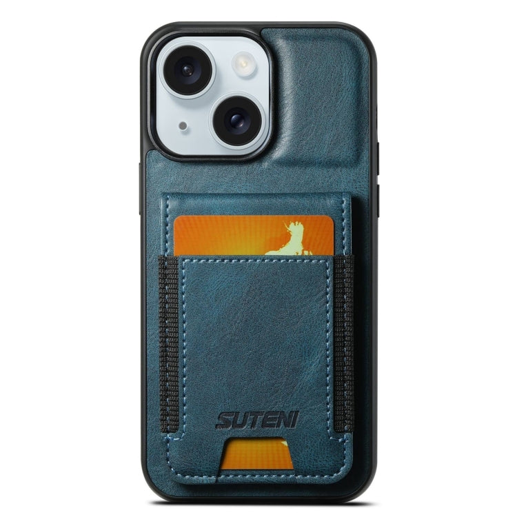 Suteni H03 Oil Wax Leather Wallet Stand Back Phone Case