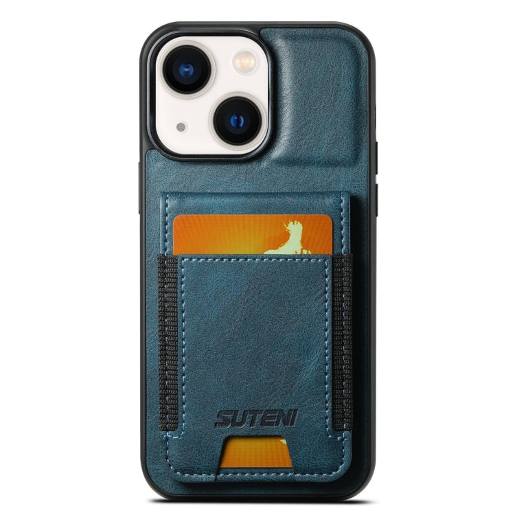 Suteni H03 Oil Wax Leather Wallet Stand Back Phone Case