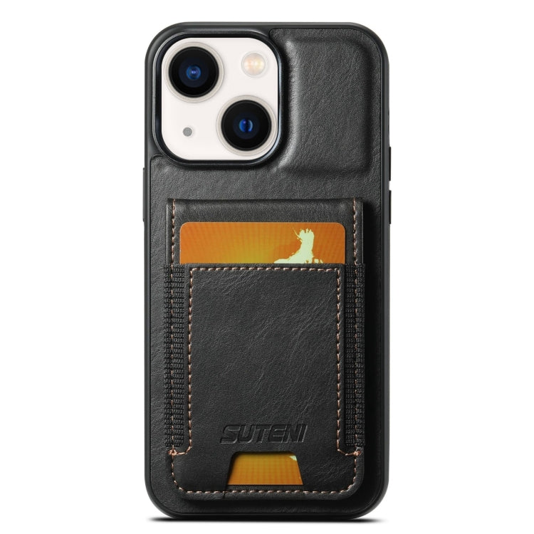 Suteni H03 Oil Wax Leather Wallet Stand Back Phone Case