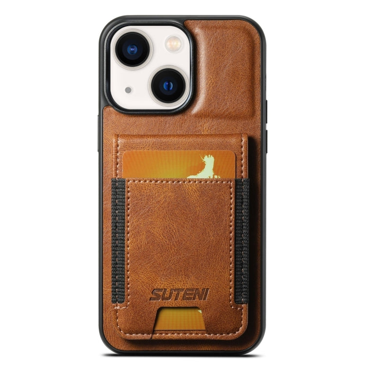 Suteni H03 Oil Wax Leather Wallet Stand Back Phone Case