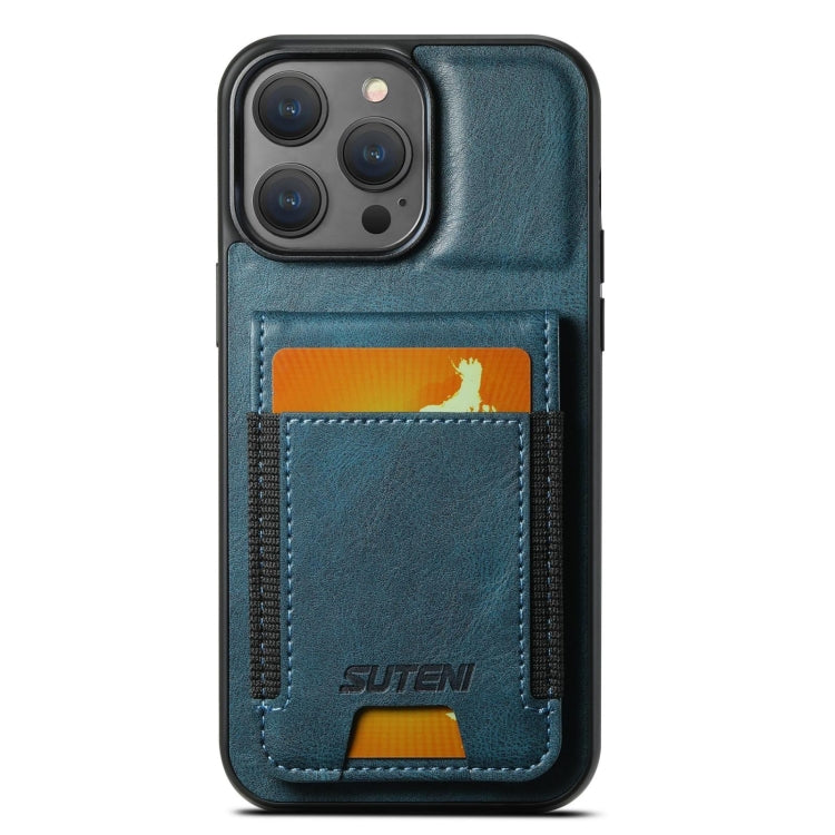 Suteni H03 Oil Wax Leather Wallet Stand Back Phone Case