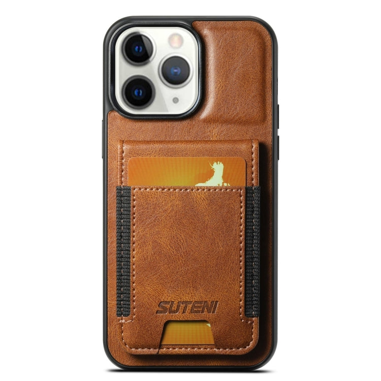 Suteni H03 Oil Wax Leather Wallet Stand Back Phone Case