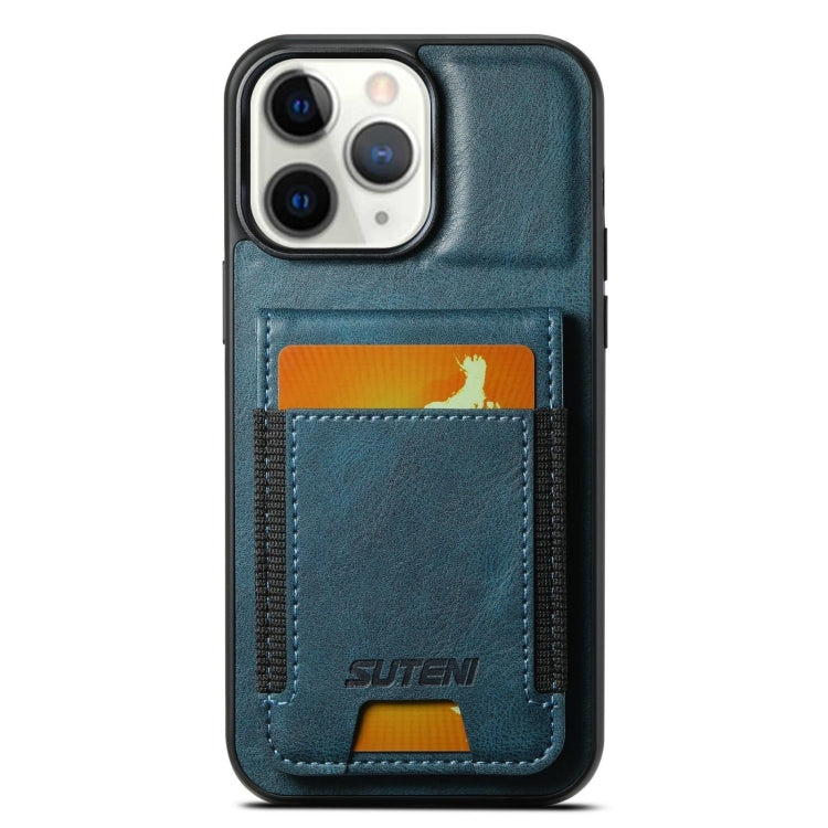 Suteni H03 Oil Wax Leather Wallet Stand Back Phone Case
