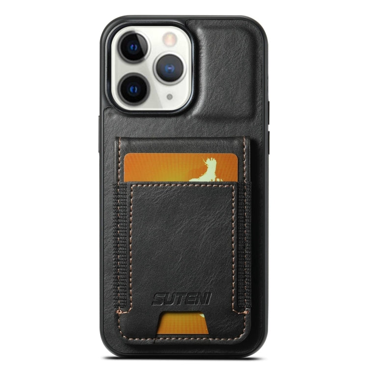 Suteni H03 Oil Wax Leather Wallet Stand Back Phone Case