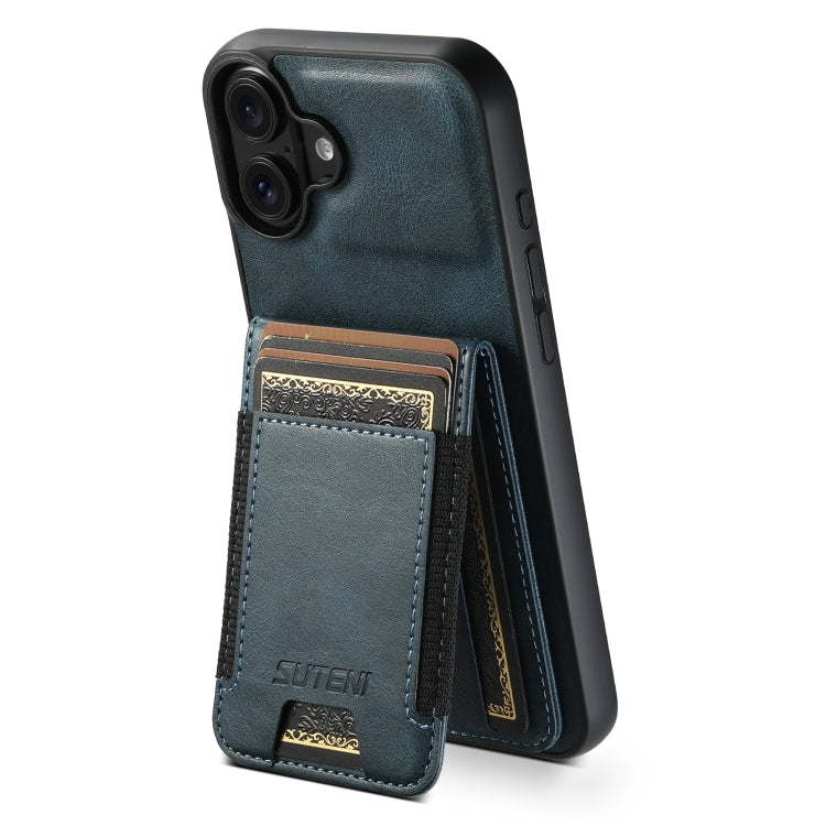 Suteni H03 Oil Wax Leather Wallet Stand Back Phone Case