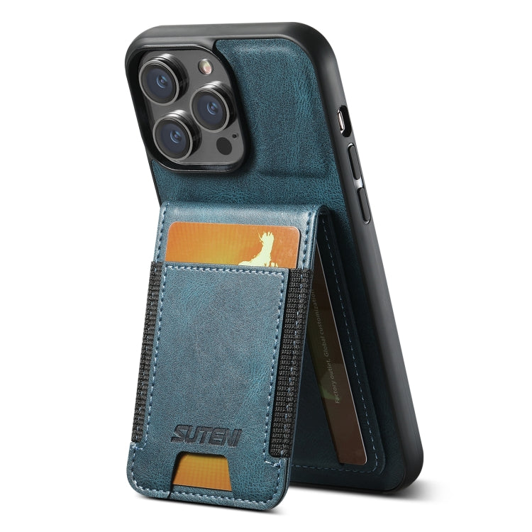 Suteni H03 Oil Wax Leather Wallet Stand Back Phone Case