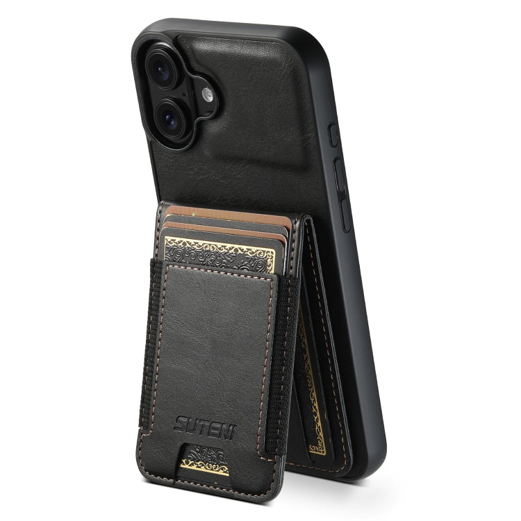 Suteni H03 Oil Wax Leather Wallet Stand Back Phone Case