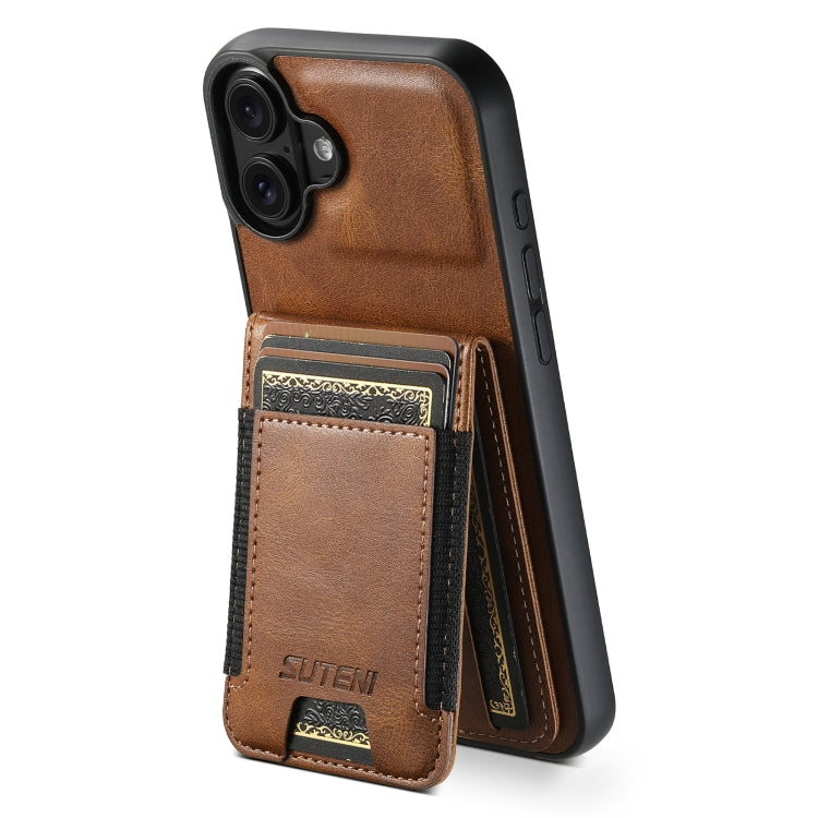 Suteni H03 Oil Wax Leather Wallet Stand Back Phone Case