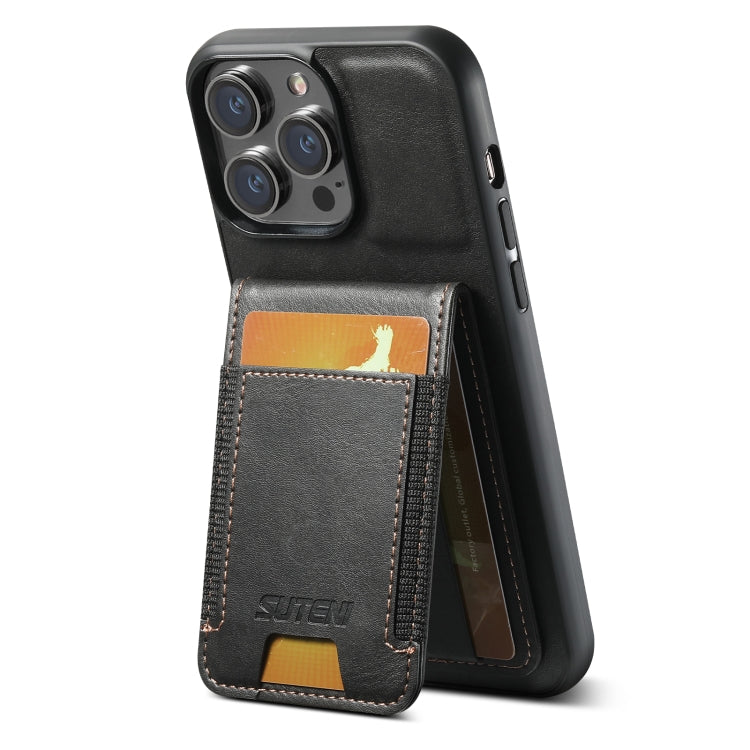 Suteni H03 Oil Wax Leather Wallet Stand Back Phone Case