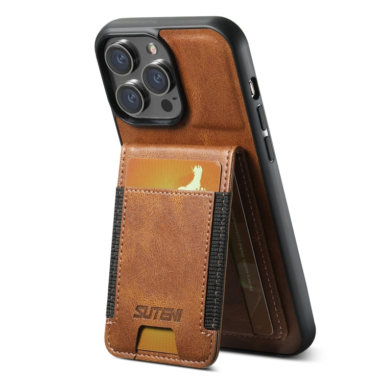 Suteni H03 Oil Wax Leather Wallet Stand Back Phone Case