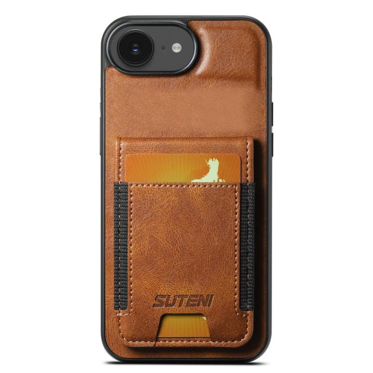 Suteni H03 Oil Wax Leather Wallet Stand Back Phone Case