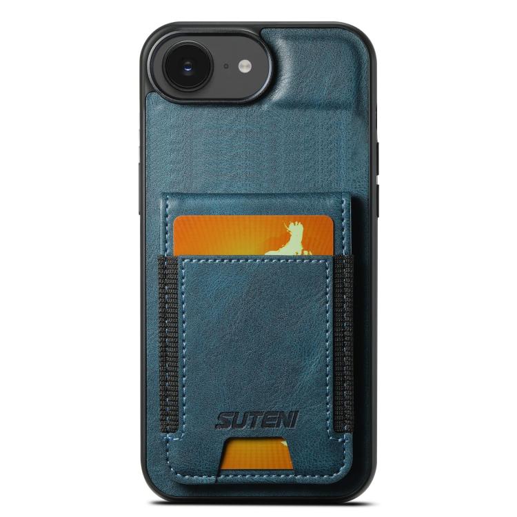 Suteni H03 Oil Wax Leather Wallet Stand Back Phone Case