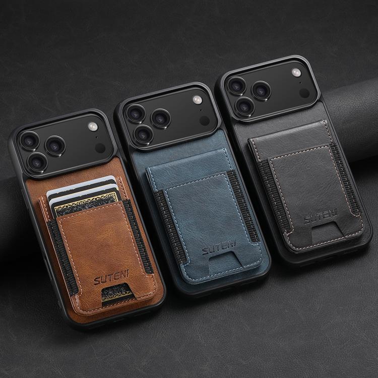 Suteni H03 Oil Wax Leather Wallet Stand Back Phone Case