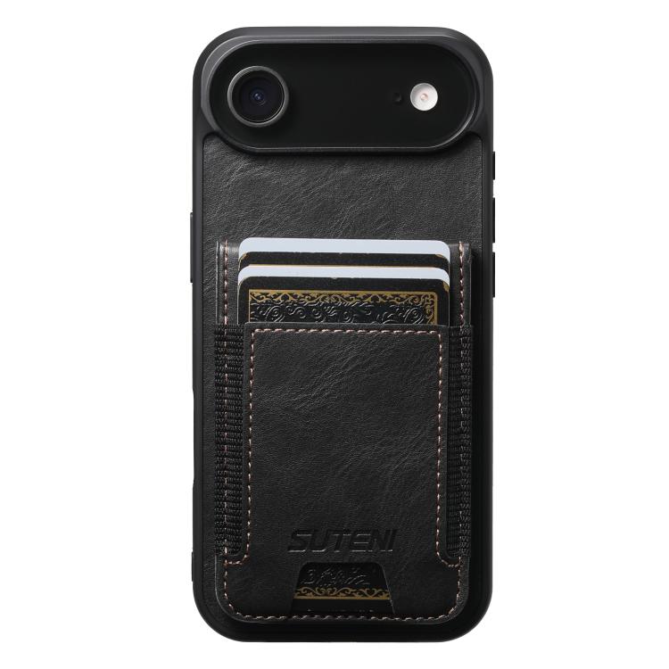Suteni H03 Oil Wax Leather Wallet Stand Back Phone Case