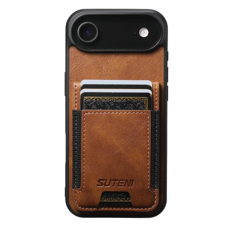 Suteni H03 Oil Wax Leather Wallet Stand Back Phone Case