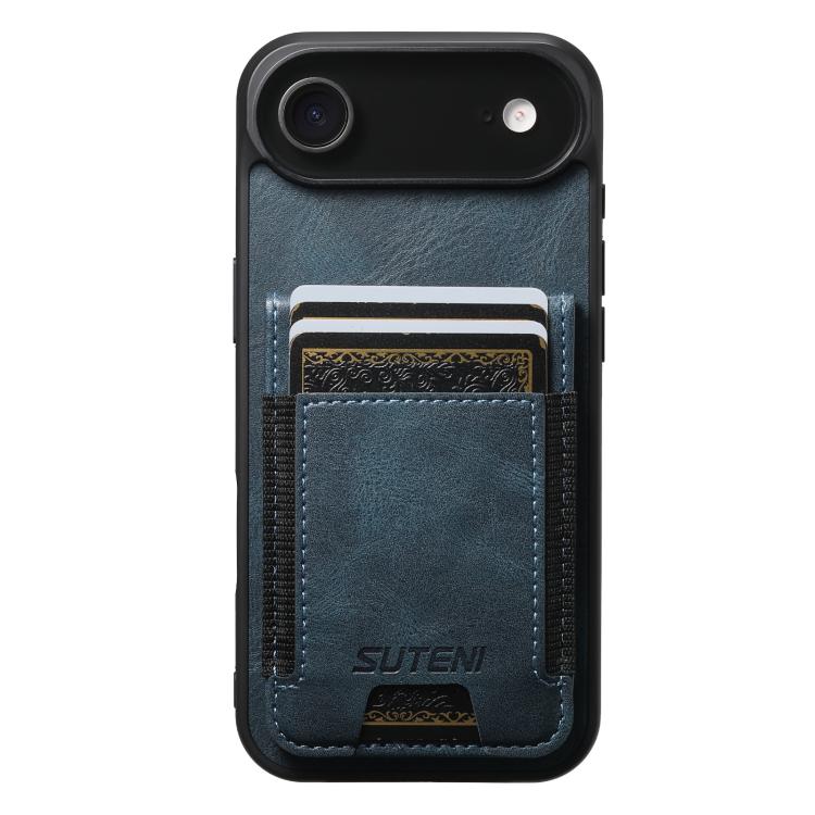 Suteni H03 Oil Wax Leather Wallet Stand Back Phone Case