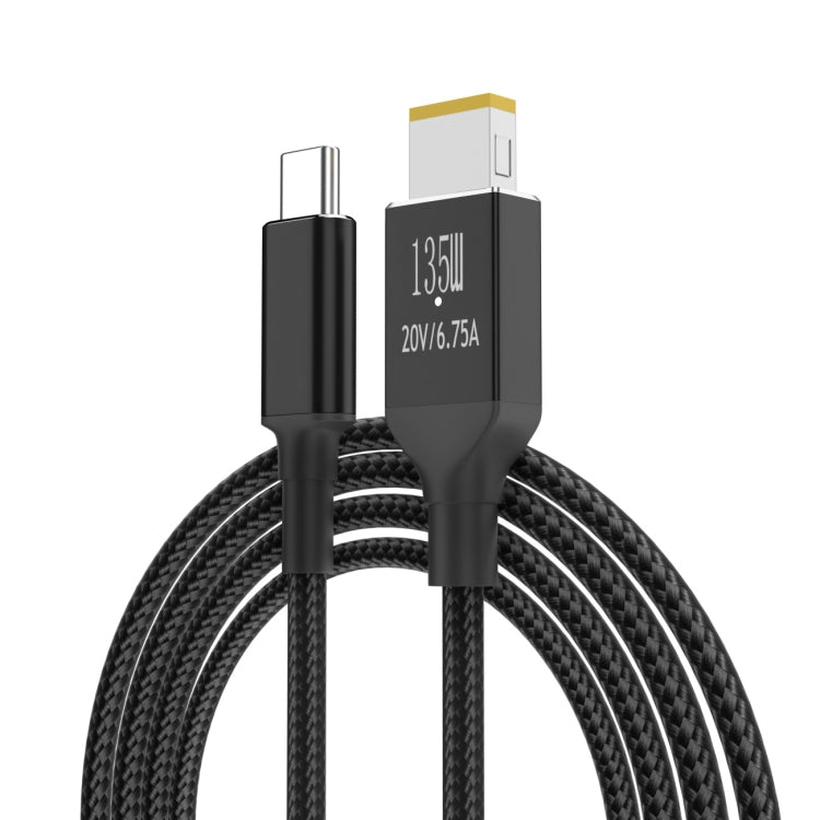 Type C to Square for Lenovo PD 135W Charging Cable, Length: 1.8m, 135W, 100W