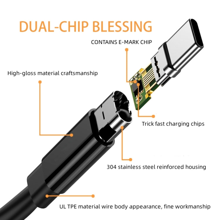Type C to Square for Lenovo PD 135W Charging Cable, Length: 1.8m, 135W, 100W