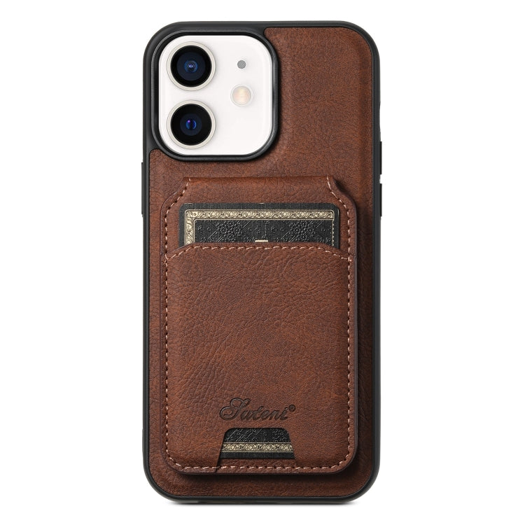 Suteni H17 Litchi Texture Leather MagSafe Detachable Wallet Phone Case