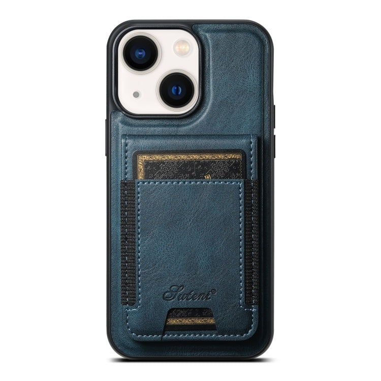 Suteni H17 Oil Eax Leather MagSafe Detachable Wallet Phone Case