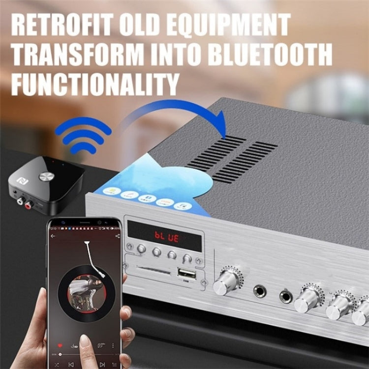 T68 3.5mm / RCA Vintage Audio Amplifier Wireless Bluetooth NFC Audio Adapter, T68