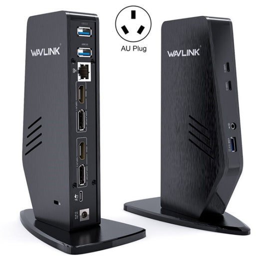 WAVLINK UG69PD5 USB-C HD 60Hz Monitor Adapter Dual 4K Display Docking Station, US Plug, AU Plug, EU Plug, UK Plug