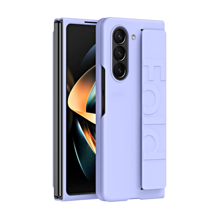 Skin Elastic Wrist Grip Back Cover Phone Case, For Samsung Galaxy Z Fold7 5G, For Samsung Galaxy Z Fold6 5G