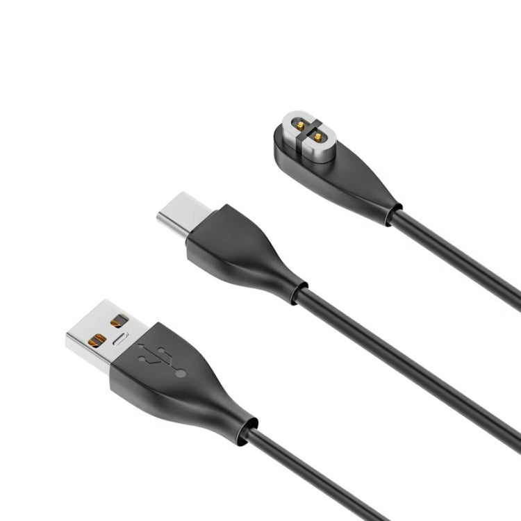 For Shokz Bone Conduction Bluetooth Earphone Magnetic Charging Cable For AS800/AS803/S810/AS700/AS660/S661, Type C to Shokz 1m, USB A to Shokz 1m
