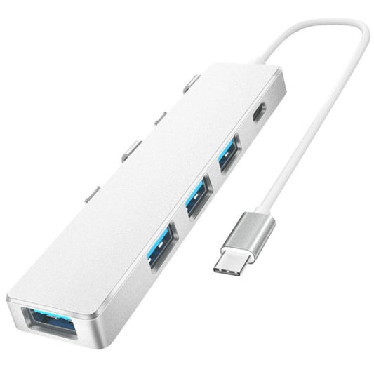 ADS-301C USB-C / Type-C to USB-C + USB 3.0 + 3 x USB 2.0 Expander HUB, ADS-301C(Grey), ADS-301C(Silver)