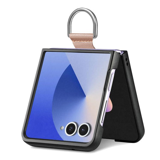 Litchi Texture Leather Ring Phone Case, For Galaxy Z Flip8 5G, For Galaxy Z Flip7 5G, For Galaxy Z Flip6 5G