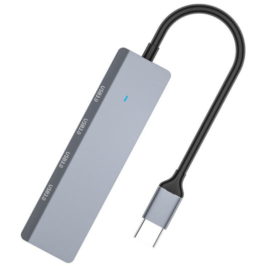 ADS-305C Aluminum Alloy Type-C to 4-Ports USB3.0 USB HUB Laptop Phone Adapter Splitter, ADS-305C