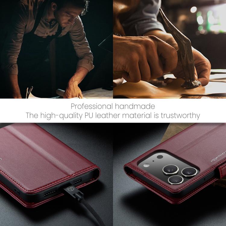 CaseMe 023 Butterfly Buckle Litchi Texture RFID Anti-theft Leather Phone Case