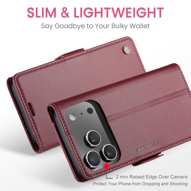 CaseMe 023 Butterfly Buckle Litchi Texture RFID Anti-theft Leather Phone Case