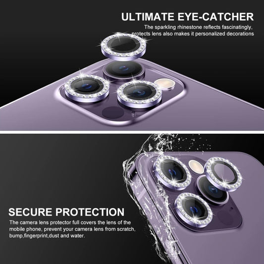 ENKAY AR Anti-reflection Individual Diamond Ring Camera Lens Glass Full Film, For iPhone 16 Pro / 16 Pro Max