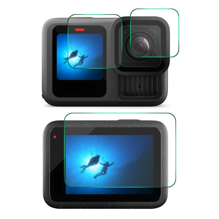 ENKAY 0.2mm 9H Tempered Glass Screen Protector Front & Back Camera Film, For GoPro LIT HERO, For GoPro HERO13 Black