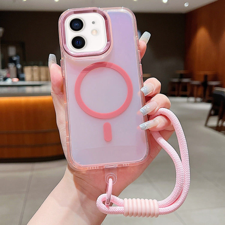 Bright Shadow Magsafe Discoloration Phone Case with Wrist Strap