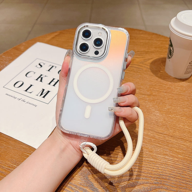 Bright Shadow Magsafe Discoloration Phone Case with Wrist Strap